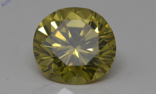 Round Natural Mined Loose Diamond (0.73 Ct Fancy Vivid Brownish Yellow(Irradiated) Vvs1 Clarity) Igl