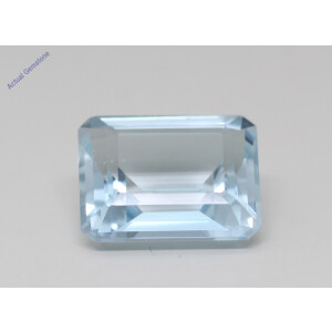 Emerald Cut Natural Mined Loose Aquamarine (5.33 Ct,Light Blue(Heat-Treated) Color,Vs Clarity)