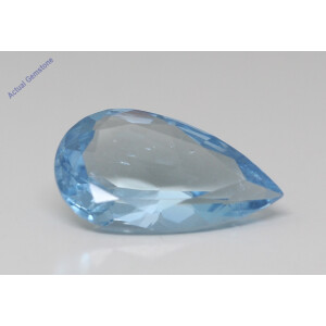 Pear Cut Natural Mined Loose Aquamarine (6.22 Ct,Light Blue(Heat-Treated) Color,Si1 Clarity)