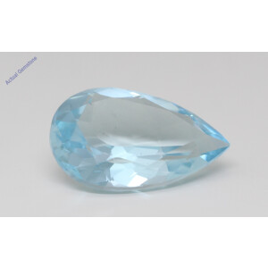 Pear Cut Natural Mined Loose Aquamarine (9.22 Ct,Light Blue(Heat-Treated) Color,Vs Clarity)