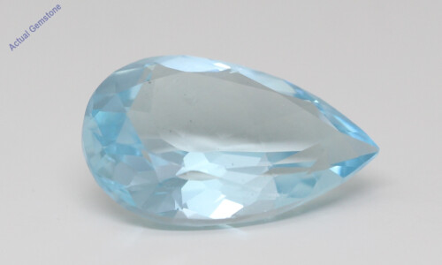 Pear Cut Natural Mined Loose Aquamarine (9.22 Ct,Light Blue(Heat-Treated) Color,Vs Clarity)