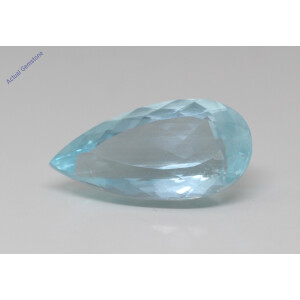 Pear Cut Natural Mined Loose Aquamarine (9.57 Ct,Light Blue(Heat-Treated) Color,Vs Clarity)