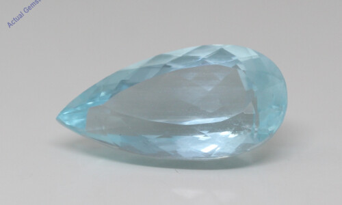 Pear Cut Natural Mined Loose Aquamarine (9.57 Ct,Light Blue(Heat-Treated) Color,Vs Clarity)