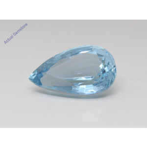 Pear Cut Natural Mined Loose Aquamarine (21.98 Ct,Light Blue(Heat-Treated) Color,Vs Clarity)