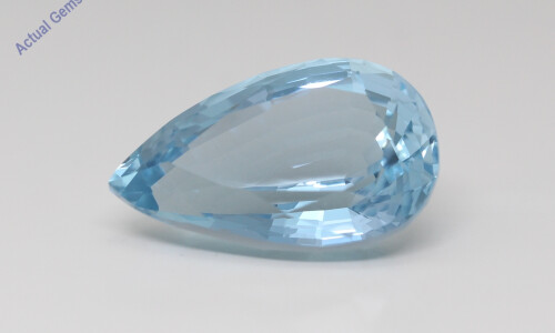 Pear Cut Natural Mined Loose Aquamarine (21.98 Ct,Light Blue(Heat-Treated) Color,Vs Clarity)