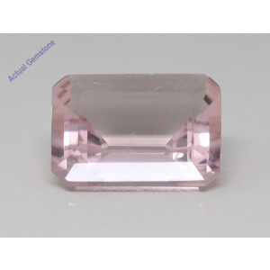 Emerald Cut Natural Mined Loose Morganite (5.15 Ct,Pink(Irradiated) Color,Vs Clarity)