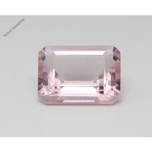 Emerald Cut Natural Mined Loose Morganite (5.63 Ct,Pink(Irradiated) Color,Vs Clarity)