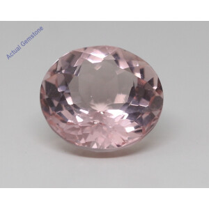 Round Cut Natural Mined Loose Morganite (5.67 Ct,Light Pink(Irradiated) Color,Vs Clarity)