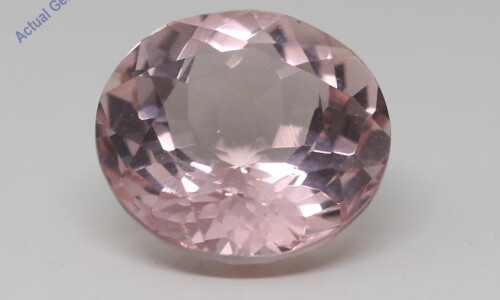 Round Cut Natural Mined Loose Morganite (5.67 Ct,Light Pink(Irradiated) Color,Vs Clarity)