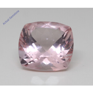 Cushion Cut Natural Mined Loose Morganite (6.37 Ct,Light Pink(Irradiated) Color,Vs Clarity)