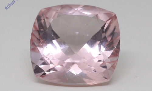 Cushion Cut Natural Mined Loose Morganite (6.37 Ct,Light Pink(Irradiated) Color,Vs Clarity)