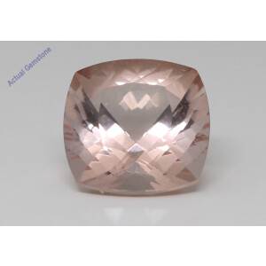 Cushion Cut Natural Mined Loose Morganite (6.63 Ct,Peach(Irradiated) Color,Vs Clarity)