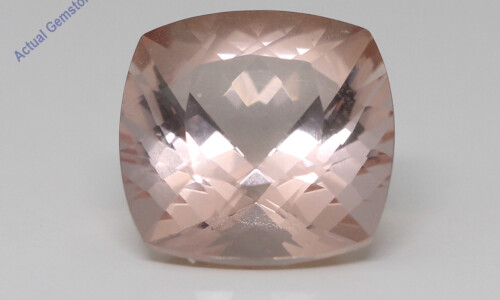 Cushion Cut Natural Mined Loose Morganite (6.63 Ct,Peach(Irradiated) Color,Vs Clarity)