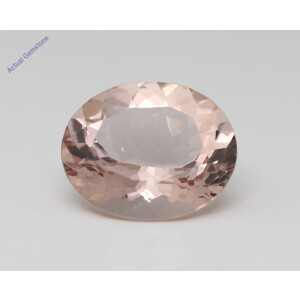 Oval Cut Natural Mined Loose Morganite (6.75 Ct,Peach(Irradiated) Color,Vs Clarity)