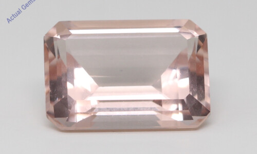 Emerald Cut Natural Mined Loose Morganite (7.17 Ct,Peach(Irradiated) Color,Vs Clarity)