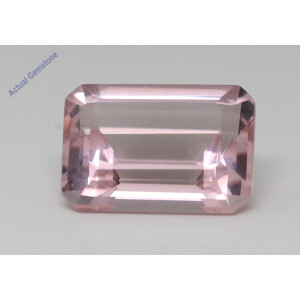 Emerald Cut Natural Mined Loose Morganite (7.22 Ct,Pink(Irradiated) Color,Vs Clarity)