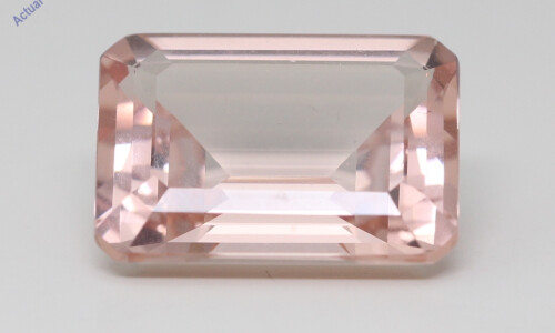 Emerald Cut Natural Mined Loose Morganite (10.34 Ct,Pink(Irradiated) Color,Vs Clarity)