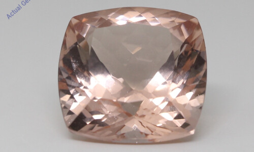 Cushion Cut Natural Mined Loose Morganite (11.3 Ct,Peach(Irradiated) Color,Vs Clarity)