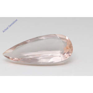 Pear Cut Natural Mined Loose Morganite (36.21 Ct,Peach(Irradiated) Color,Vs Clarity)