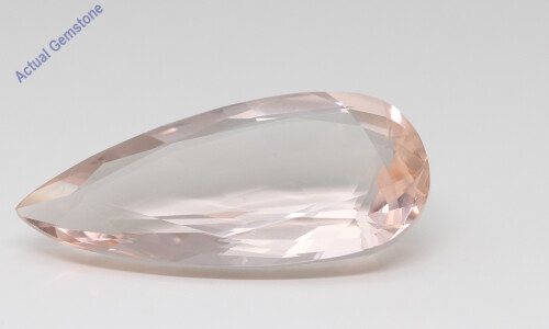 Pear Cut Natural Mined Loose Morganite (36.21 Ct,Peach(Irradiated) Color,Vs Clarity)