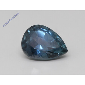 Pear Cut Natural Mined Loose Sapphire Montana Usa (1.58 Ct,Teal(Heat-Treated) Color,Si2 Clarity)