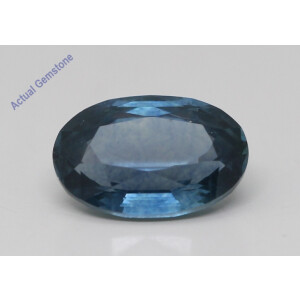 Oval Cut Natural Mined Loose Sapphire Montana Usa (1.96 Ct,Dark Blue(Heat-Treated) Color,Si1 Clarity)