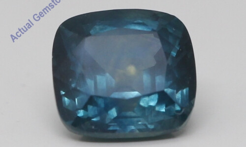 Cushion Cut Natural Mined Loose Sapphire Montana Usa (2.91 Ct,Teal(Heat-Treated) Color,Si2 Clarity)