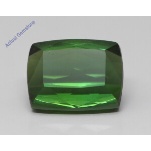 Cushion Cut Natural Mined Loose Tourmaline (4.14 Ct,Green(Heat-Treated) Color,Vs Clarity)