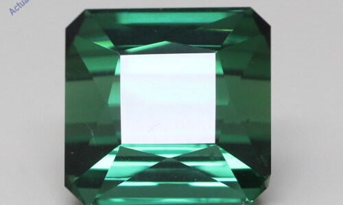 Emerald Cut Natural Mined Loose Tourmaline (12.57 Ct,Green(Heat-Treated) Color,Vs Clarity)