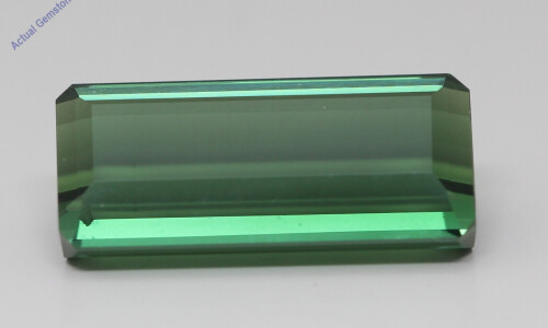 Emerald Cut Natural Mined Loose Tourmaline (14.05 Ct,Green(Heat-Treated) Color,Vs Clarity)