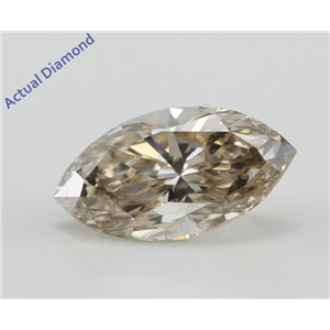 Marquise Cut Loose Diamond (1.21 Ct, Natural Fancy Champagne Color, VS2 Clarity) IGL Certified