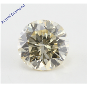 Round Cut Loose Diamond (1 Ct, Natural Light Fancy Brown Color, SI2  Clarity) IGL Certified