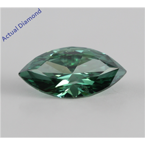 Marquise Cut Loose Diamond (0.76 Ct, Olive Green(Color Irradiated), SI1(ClarIty Enhanced))