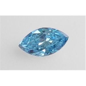 Marquise Cut Loose Diamond (0.81 Ct, Nice Blue (Color Irradiated) ,si1)  