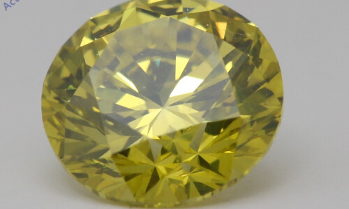 Round Natural Mined Loose Diamond (1.75 Ct Fancy Intense Yellow(Irradiated) Vs2(Enhanced) Clarity) Igl