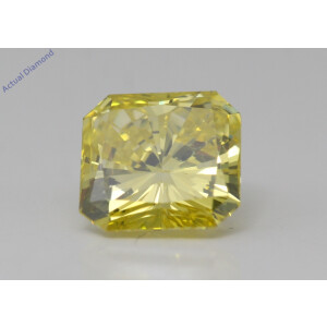 Radiant Natural Mined Loose Diamond (1.4 Ct Fancy Intense Yellow(Irradiated) Vs2(Enhanced) Clarity) Igl