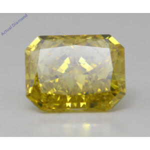 Radiant Natural Mined Loose Diamond (1.86 Ct Yellow(Irradiated) Si1(Enhanced Drilled) Clarity) Igl