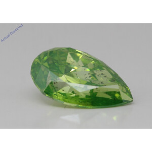 Pear Natural Mined Loose Diamond (2.05 Ct Green(Irradiated) Si1(Enhanced Drilled) Clarity) Igl